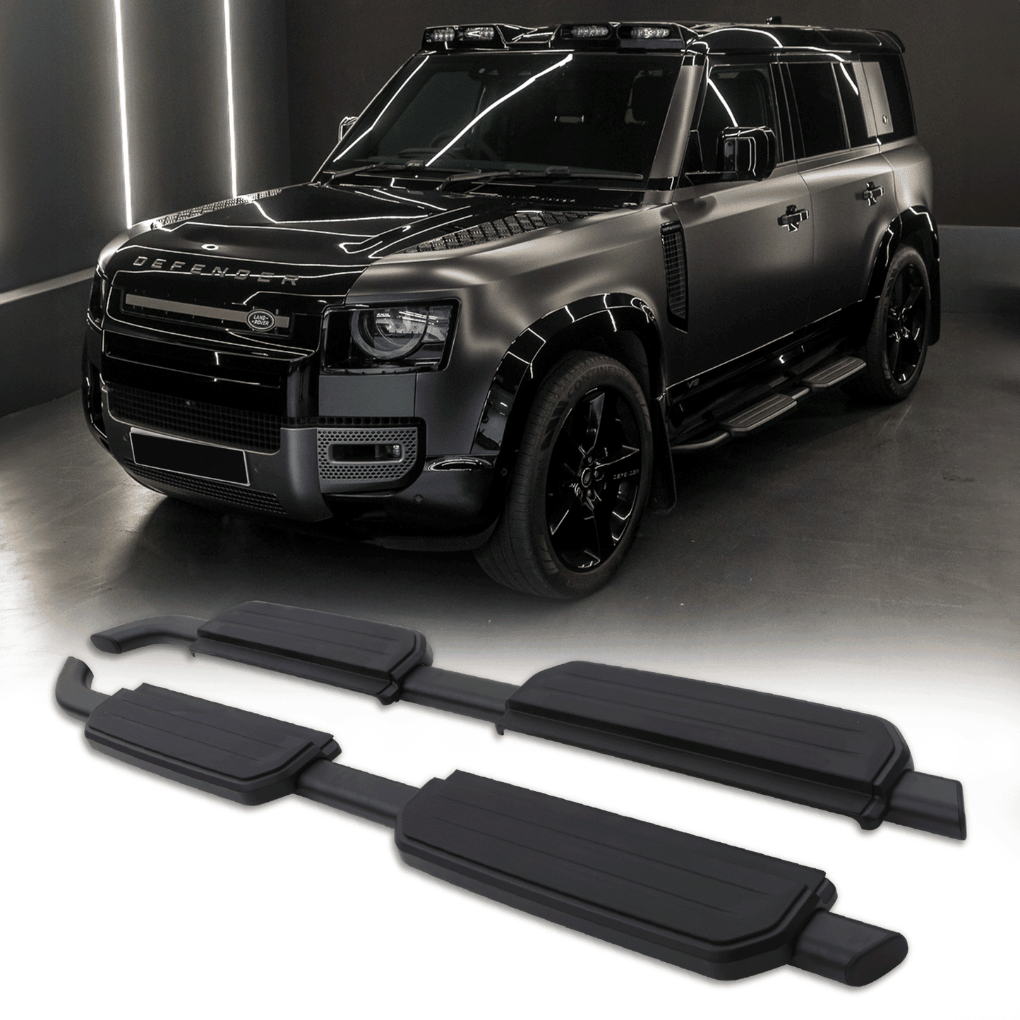 Land Rover Defender 110 L663 2020+ Black Side Steps