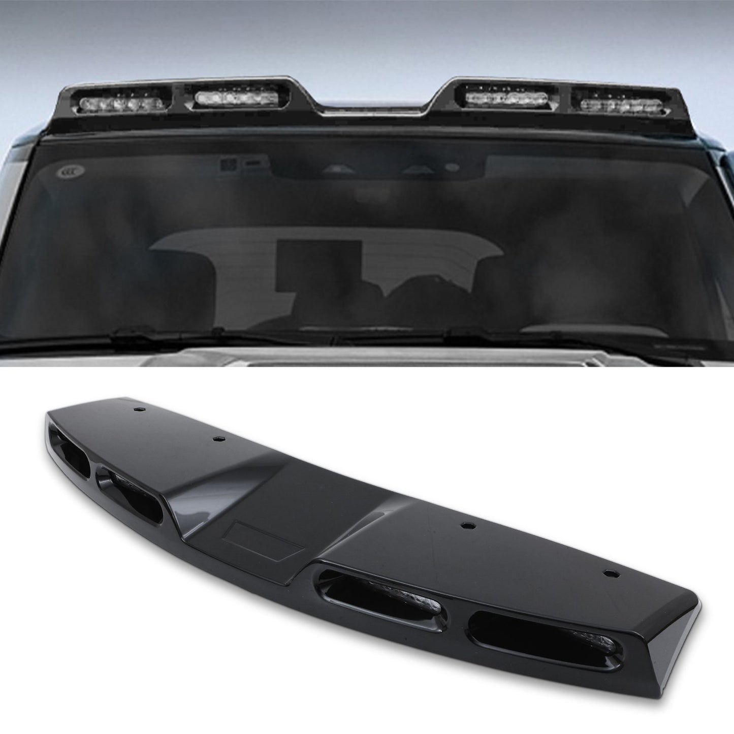 Land Rover Defender L663 2020+ Gloss Black Quad Roof Light Kit